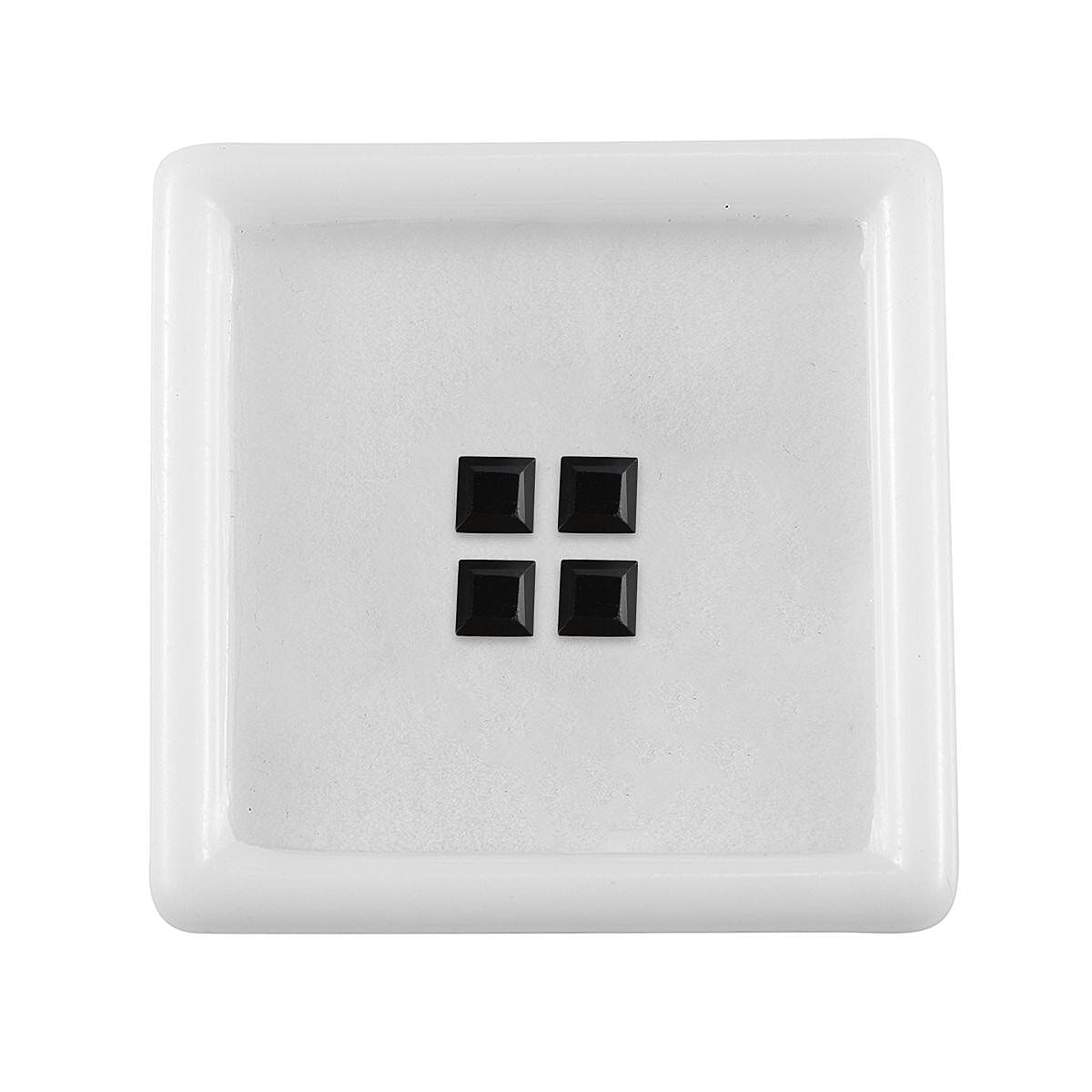 Set of 4 Black Spinel Loose Gemstones in Square Shape (4mm) 7778388 3