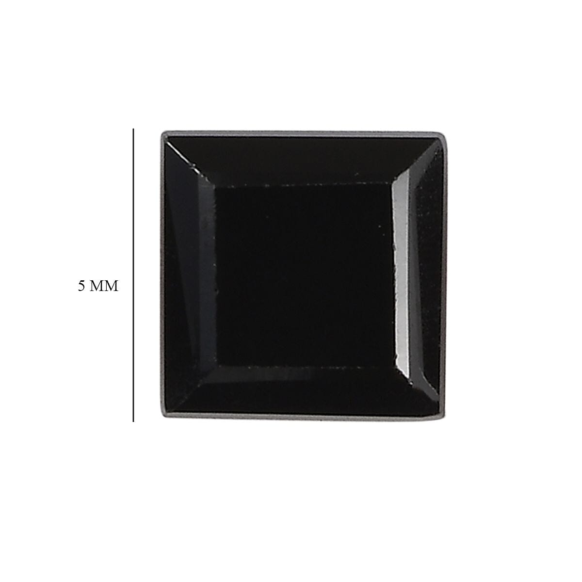 Set of 6 Black Spinel Loose Gemstone in Square Cut (5 mm) 7734277 4