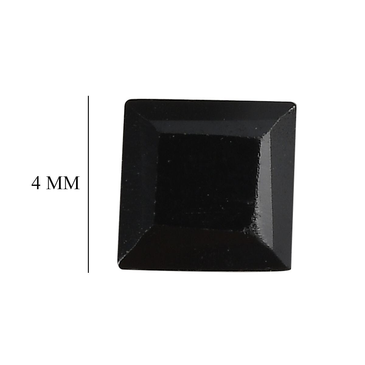 Set of 4 Black Spinel Loose Gemstones in Square Shape (5mm) 7778954 4