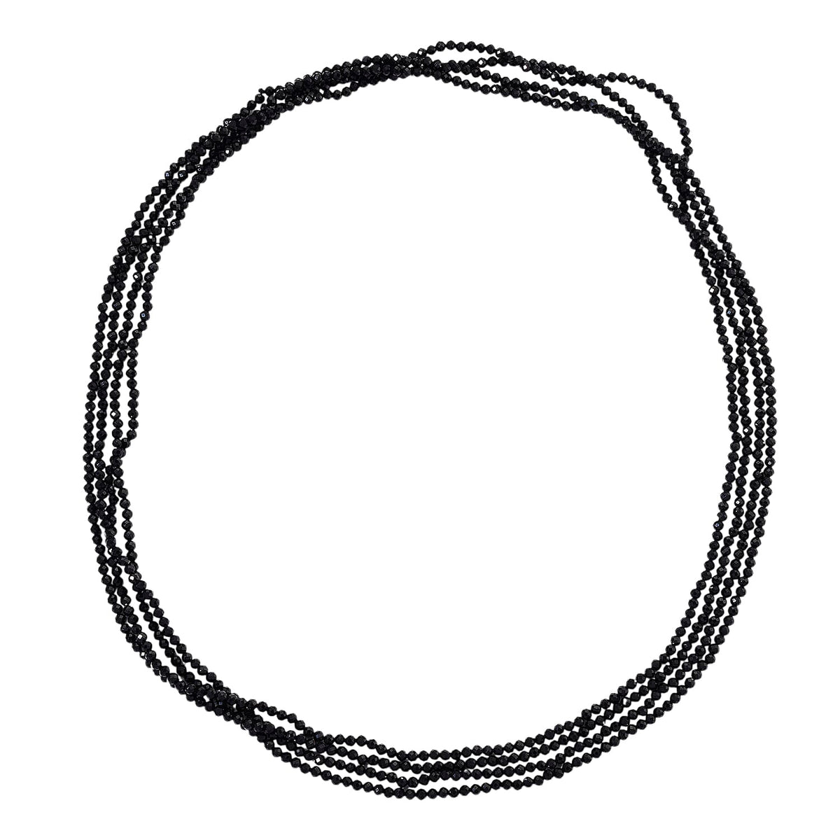 Natural Thai Black Spinel Stone (3-5MM) Necklace (Size 100) 240.00 Ct. 8243832 3
