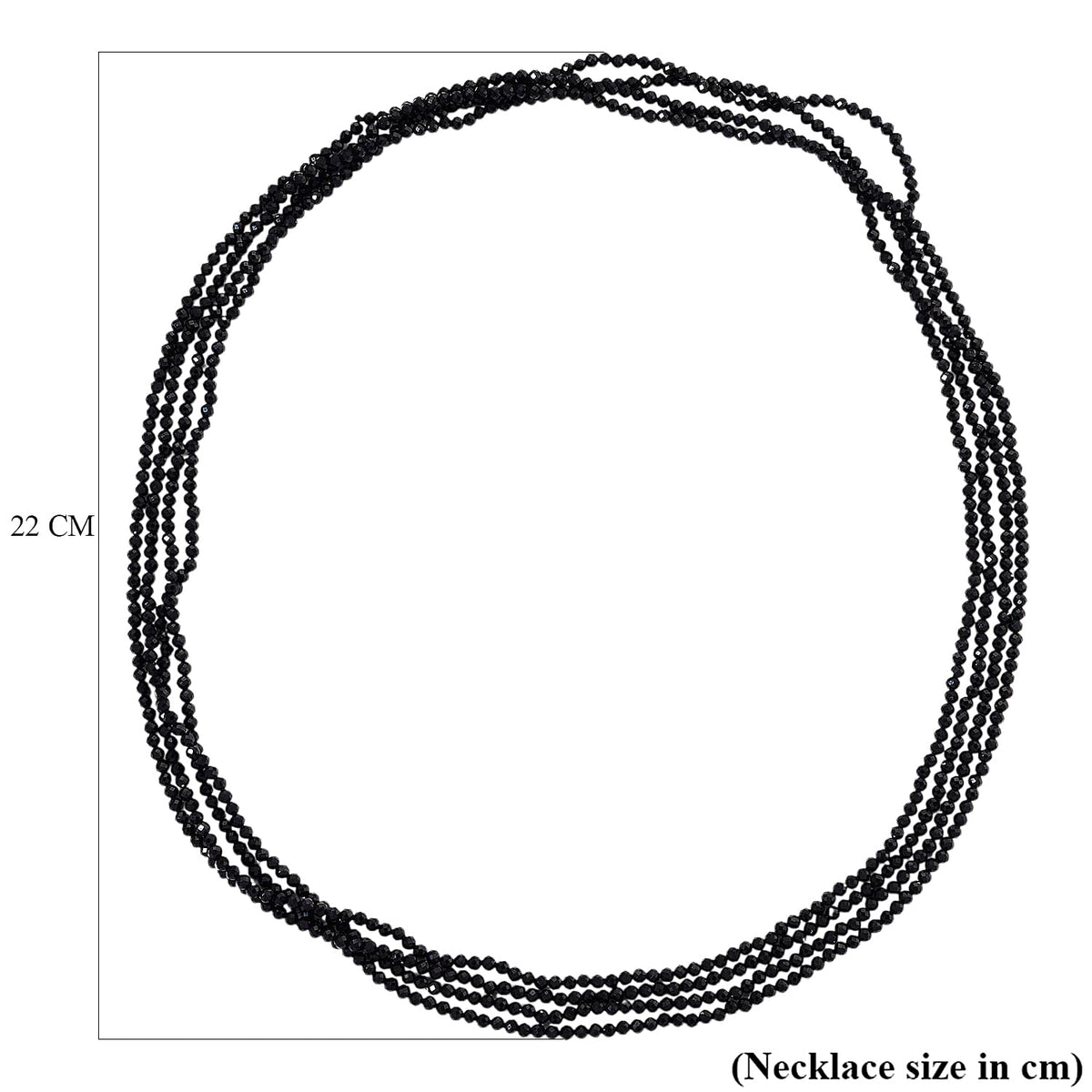 Natural Thai Black Spinel Stone (3-5MM) Necklace (Size 100) 240.00 Ct. 8243832 5