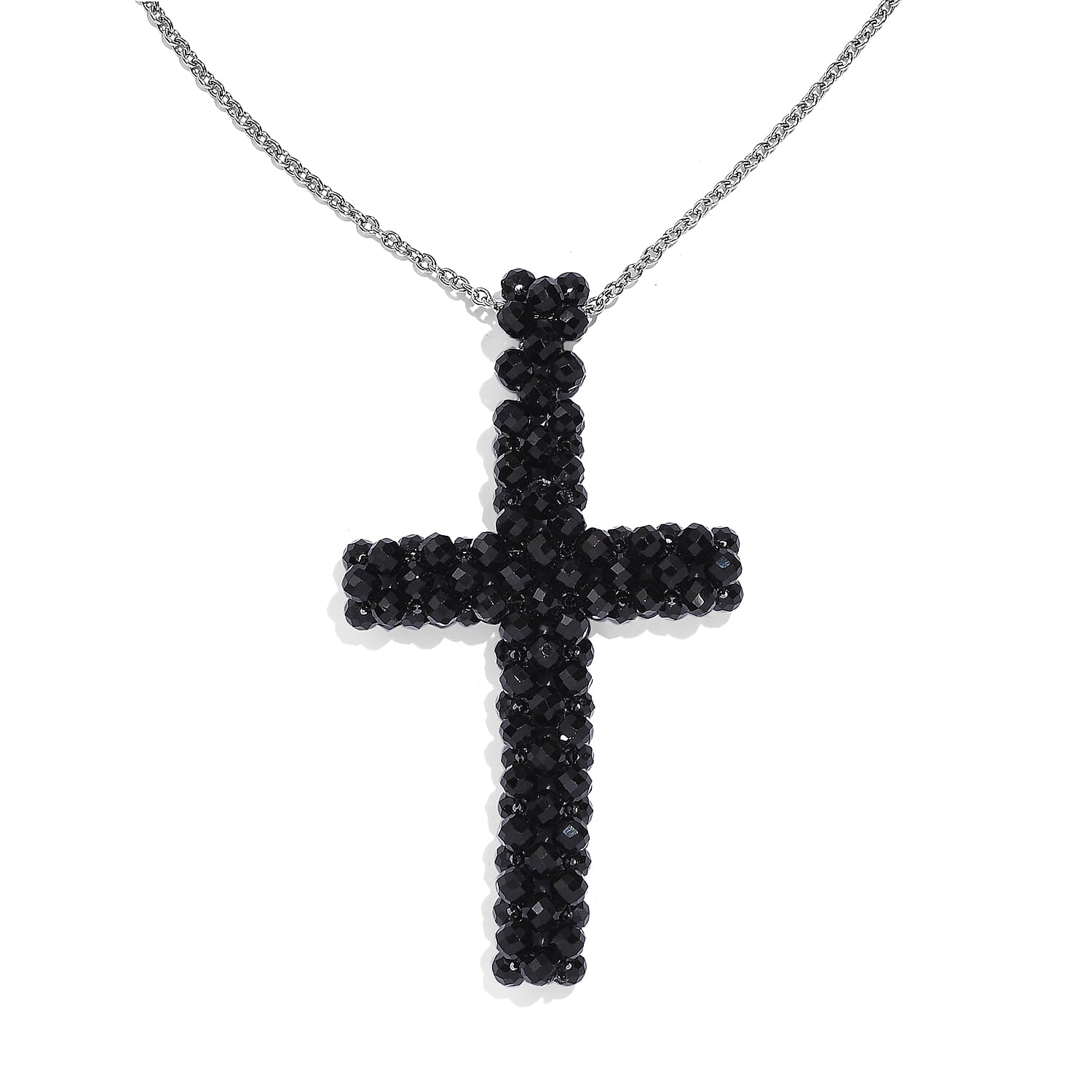 Black Spinel Stone Necklace With Chain (Size20) 40.00 Ct 7955963 0