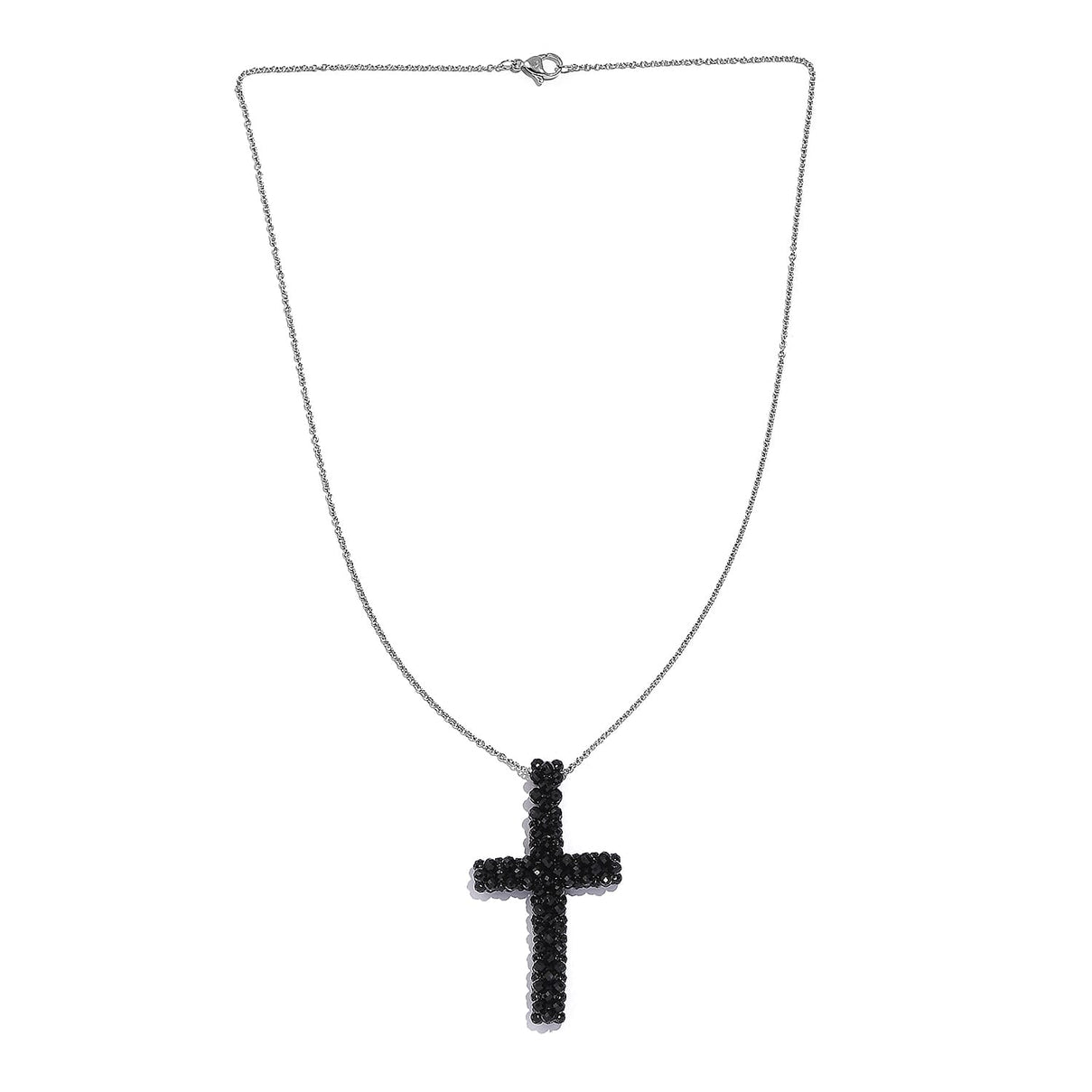 Black Spinel Stone Necklace With Chain (Size20) 40.00 Ct 7955963 4