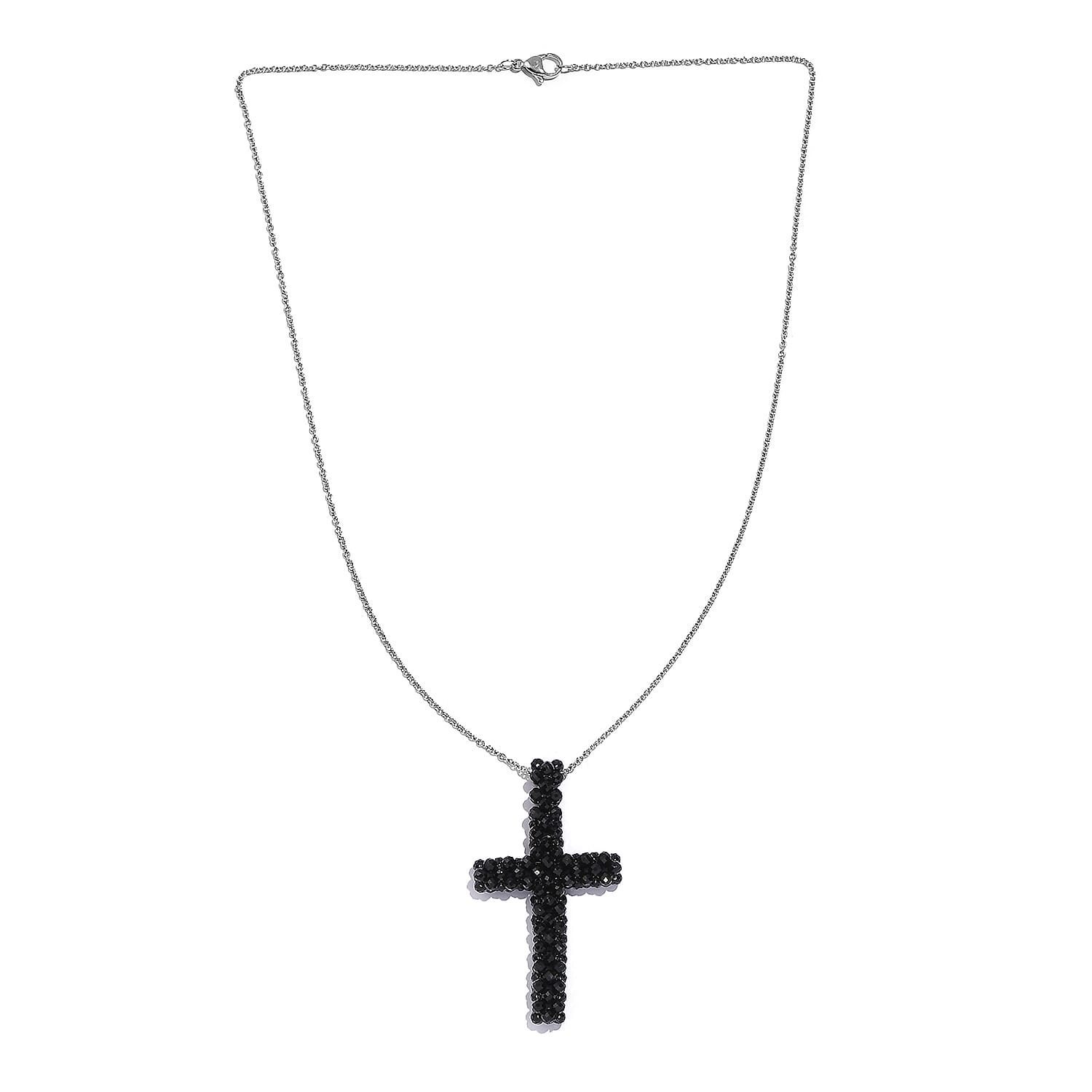 Black Spinel Stone Necklace With Chain (Size20) 40.00 Ct 7955963 4