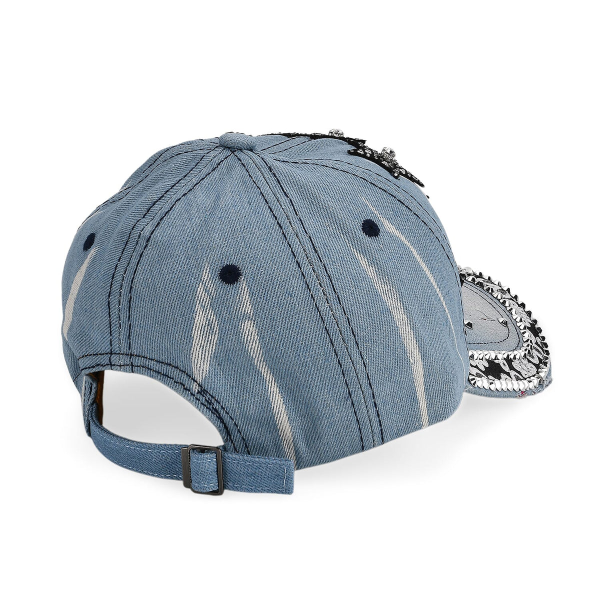 Black Star Pattern Denim Baseball Cap (57 cm) - Light Denim 8223220 8