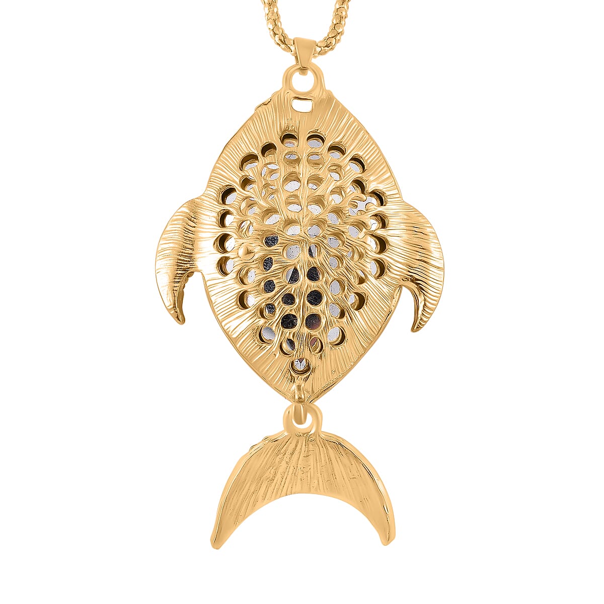 Black &amp; White Fish Crystal Necklace (Size - 24) 7932389 4