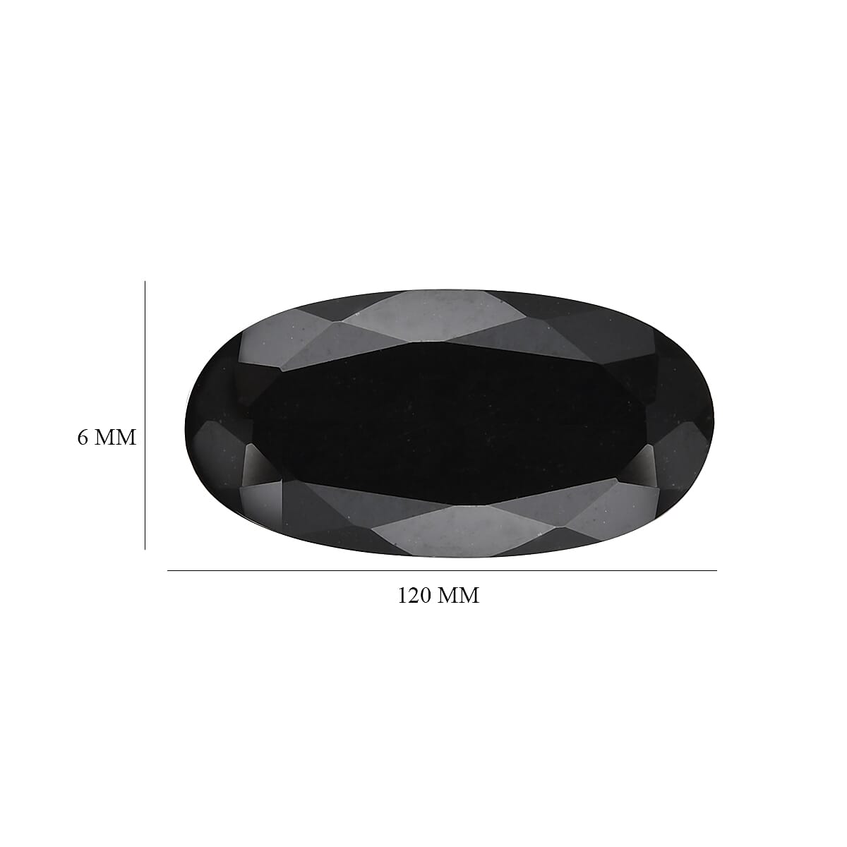 Black Tourmaline Loose Gemstone in Oval Shape (12x6mm) 7773004 4