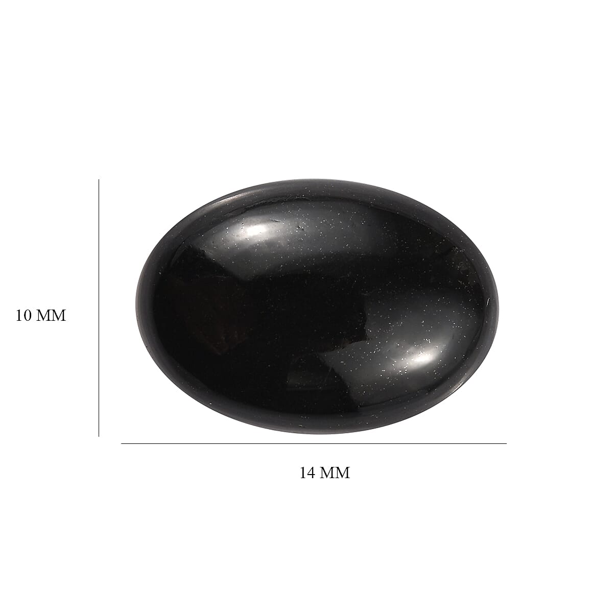 Black Tourmaline Loose Gemstone in Oval Shape (14x10mm) 7773005 4