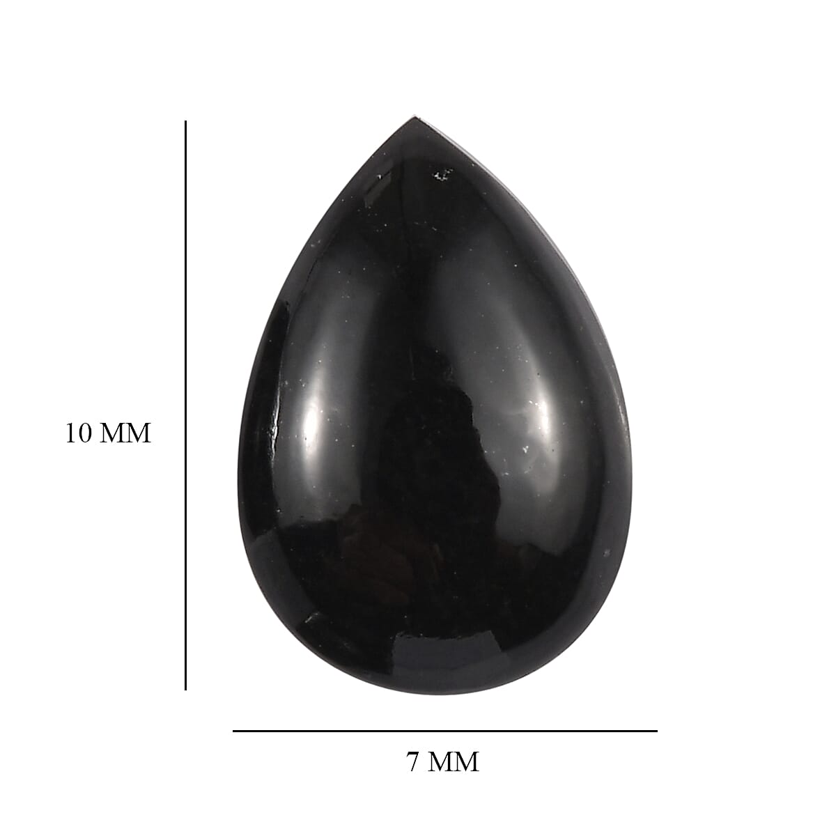 Set of 3 Black Tourmaline Loose Gemstones in Pear Shape (10x7mm) 7773006 4