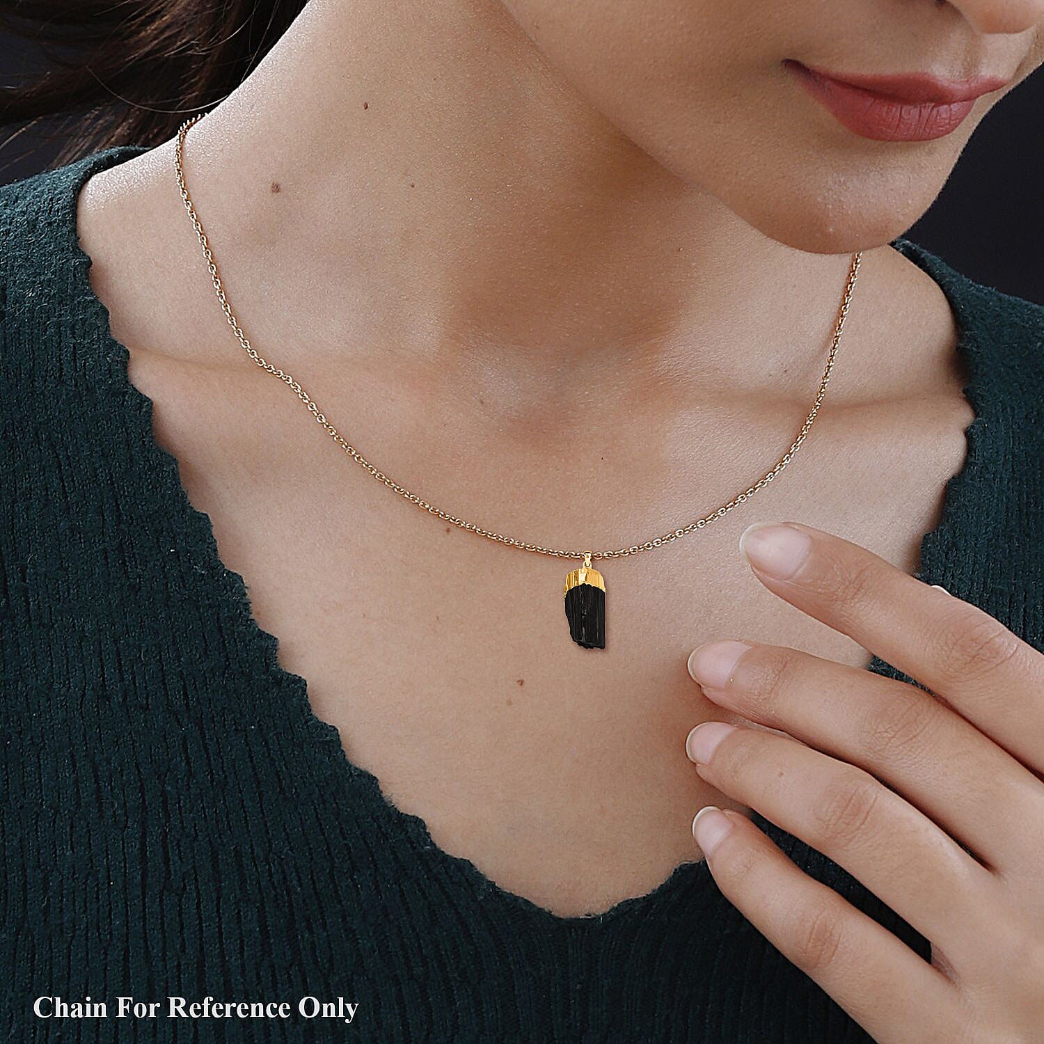 Black Tourmaline Pendant in Gold Tone 18.00 Ct 7507617 1
