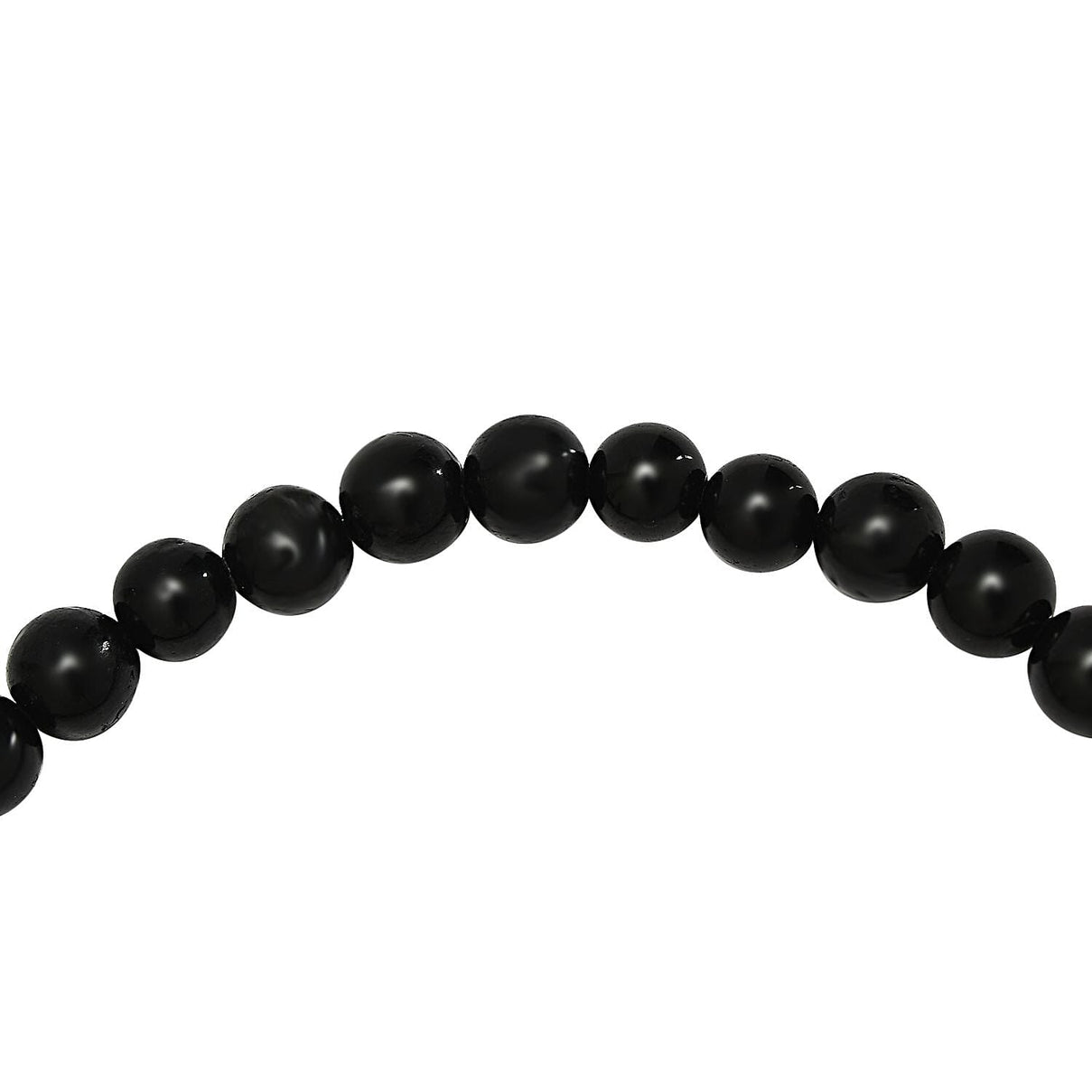 Black Tourmaline Beads Bracelet (Size - 7.5) 65.00 Ct. 7649724 3