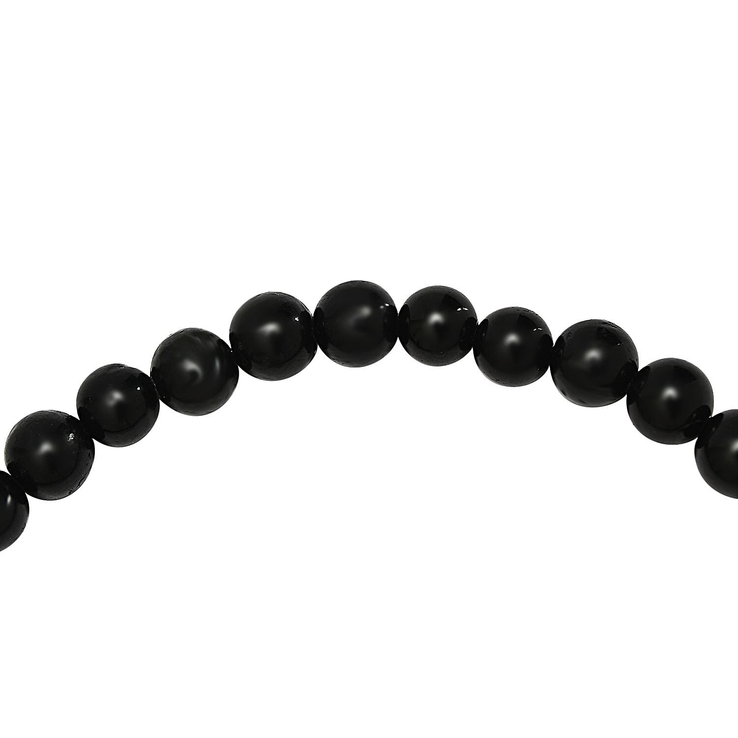 Black Tourmaline Beads Bracelet (Size - 7.5) 65.00 Ct. 7649724 3