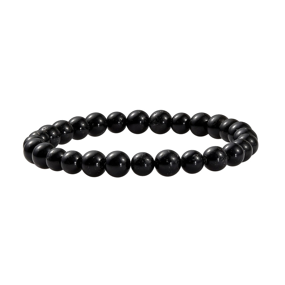 Black Tourmaline Stone Stretchable Bracelet (Size - 7.5) 85.0 Ct 7955968 0