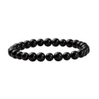 Black Tourmaline Stone Stretchable Bracelet (Size - 7.5) 85.0 Ct
