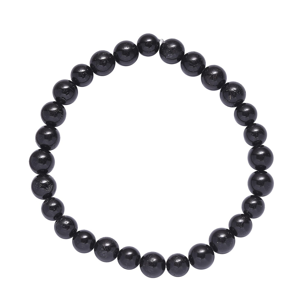 Black Tourmaline Stone Stretchable Bracelet (Size - 7.5) 85.0 Ct