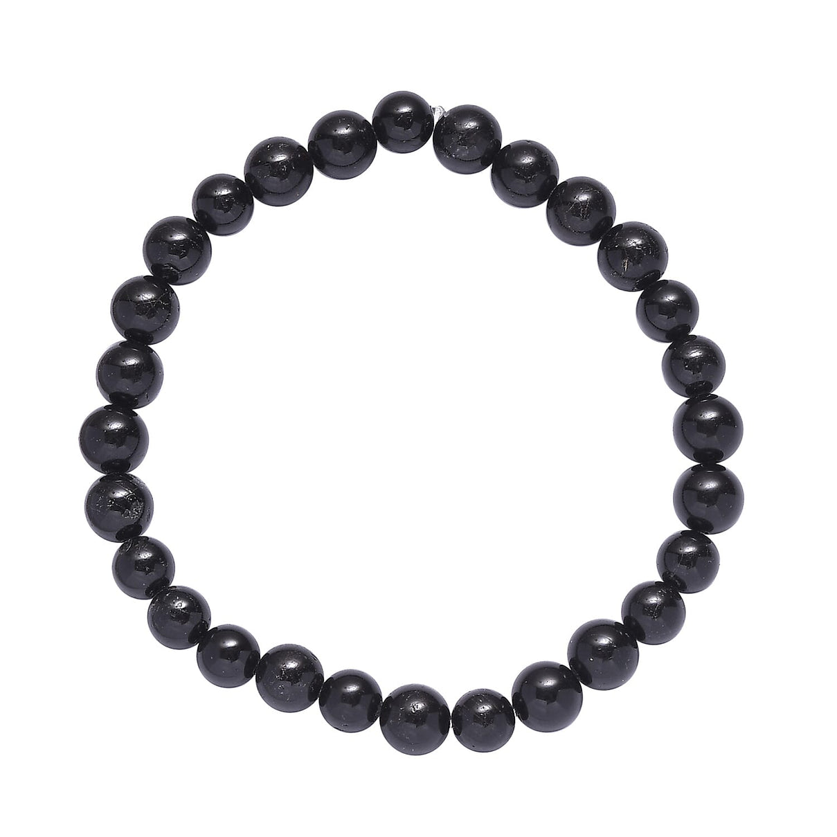 Black Tourmaline Stone Stretchable Bracelet (Size - 7.5) 85.0 Ct 7955968 3