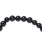 Black Tourmaline Stone Stretchable Bracelet (Size - 7.5) 85.0 Ct