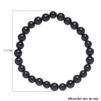 Black Tourmaline Stone Stretchable Bracelet (Size - 7.5) 85.0 Ct
