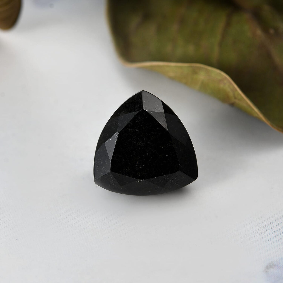 Black Tourmaline Loose Gemstone in Trillion Shape (12.0mm) 7773007 1