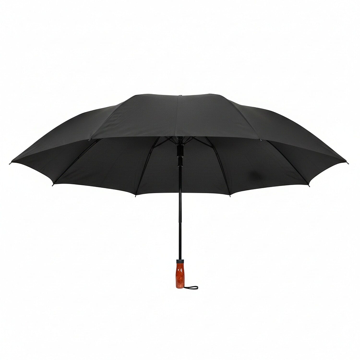 Black Wooden Handle Premium Small Automatic Umbrella with Brown Handle 8439531 0