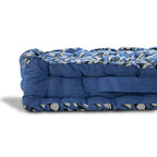 Bliss & Beyond Cotton Printed Cushion Cover (Size 40x8 cm) - Blue