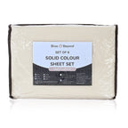 Hush Haven 6-Piece Bedding Set- Includes 2 Fitted Sheets - 4 Pillowcases (King) - Beige