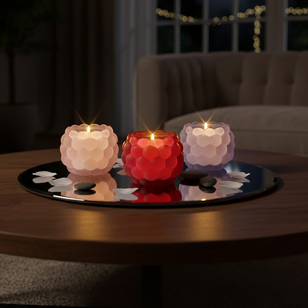 Pomegranate and Lavender Scented Candle (64 g) - Pink, Purple, and Burgundy 8256338 0