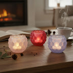 Pomegranate & Lavender Scented Candle (64 g) - Pink Purple and Burgundy