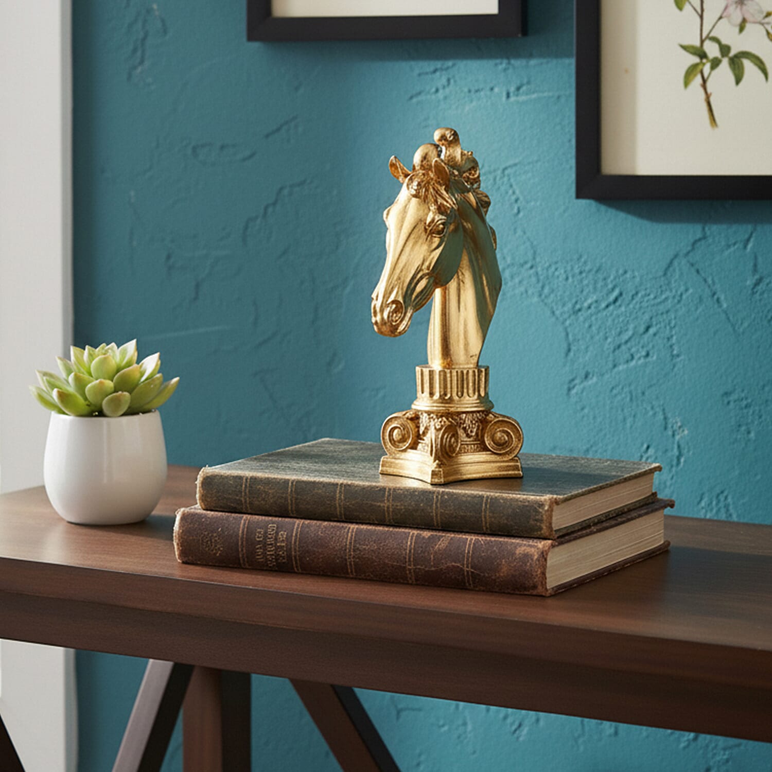 Bliss &amp; Beyond Gold Foil Horse Head (20 x 29 x 9 cm) - Gold 8216756 2