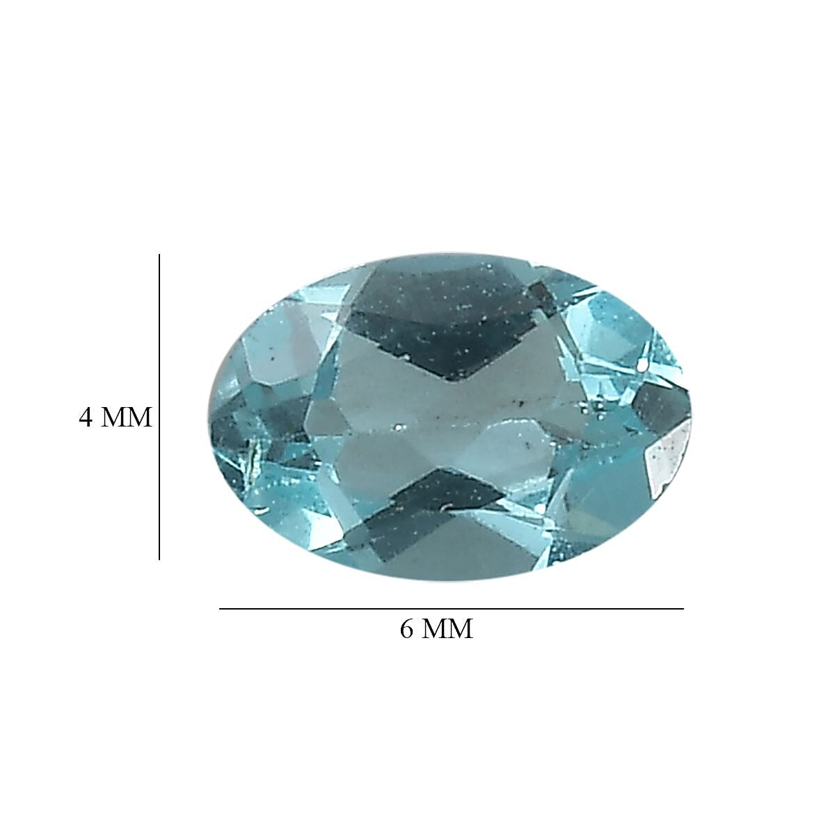 Set of 5 Blue Apatite Loose Gemstones in Oval Shape (6x4mm) 7936041 5