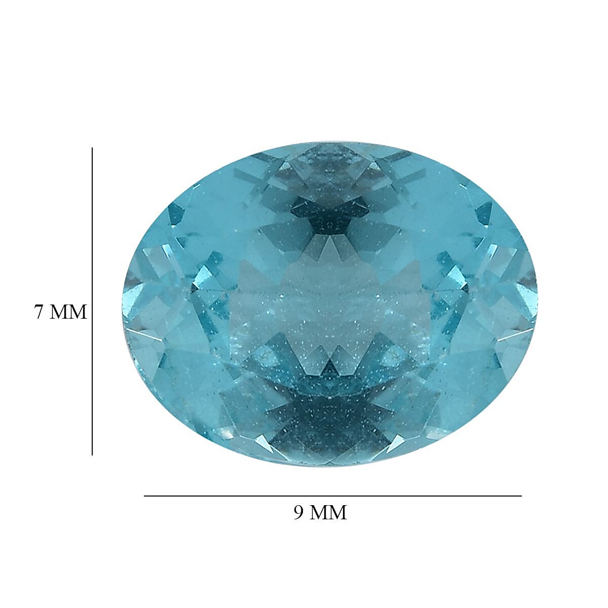 Blue Apatite Loose Gemstone in Oval Shape (9x7mm) 7865101 4