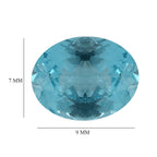 Blue Apatite Oval 9x7 mm