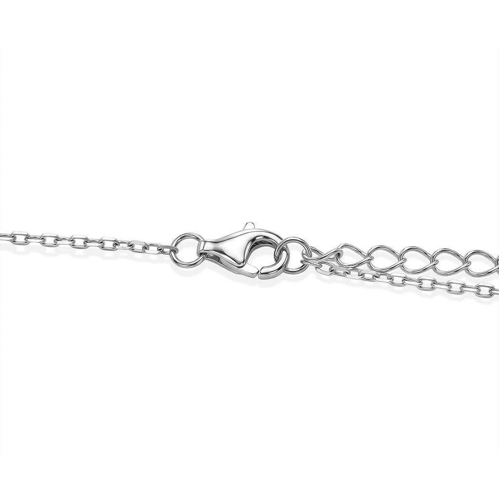 Blue Apatite Pendant with Chain (Size - 16-2 Ext) with Spring Ring Clasp Sterling Silver 5.80 Ct.