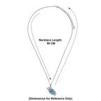Blue Apatite Pendant with Chain (Size - 16-2 Ext) with Spring Ring Clasp Sterling Silver 5.80 Ct.