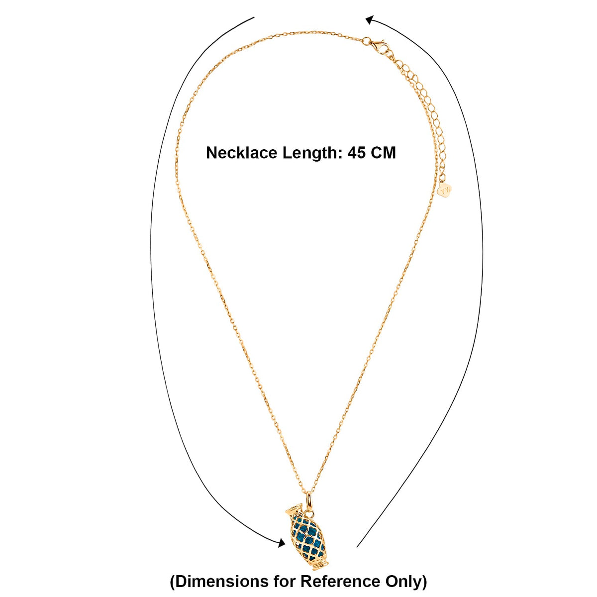 Blue Apatite Pendant with Chain (Size - 16-2 Ext) with Spring Ring Clasp in Yellow Gold Plated Sterling Silver 5.00 Ct. 8180615 11