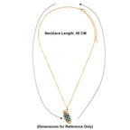 Blue Apatite Pendant with Chain (Size - 16-2 Ext) with Spring Ring Clasp in Yellow Gold Plated Sterling Silver 5.00 Ct.