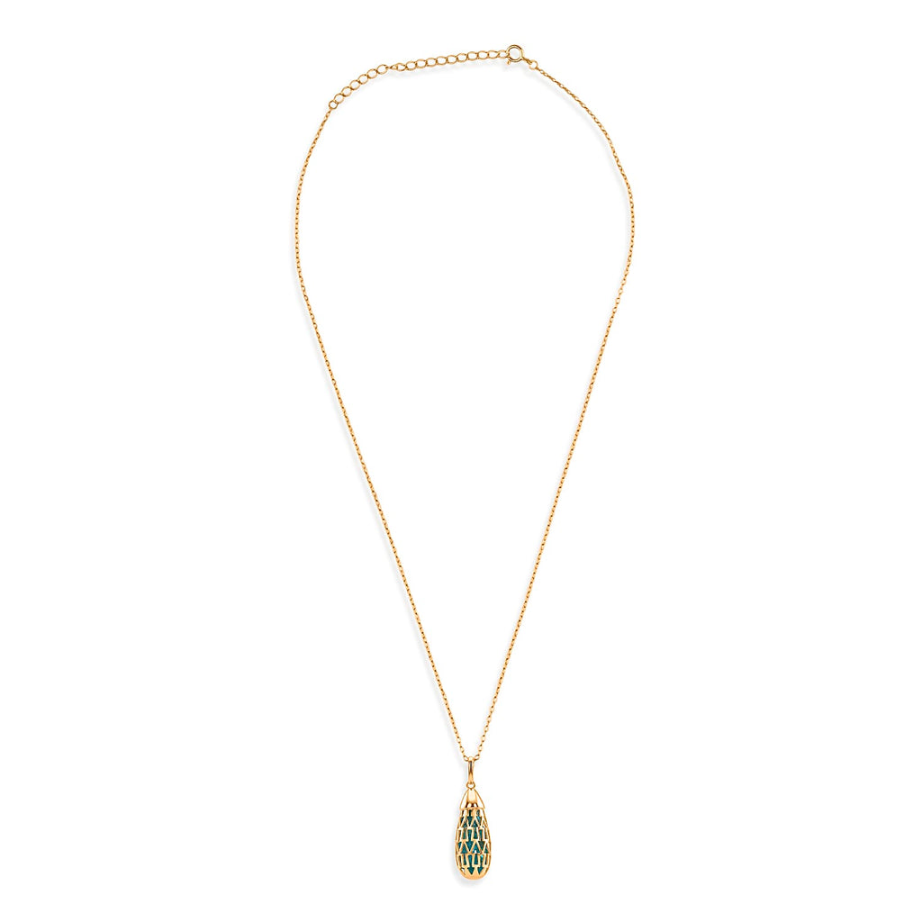 Blue Apatite Pendant with Chain (Size - 16-2 Ext) with Spring Ring Clasp in Yellow Gold Plated Sterling Silver 5.00 Ct.