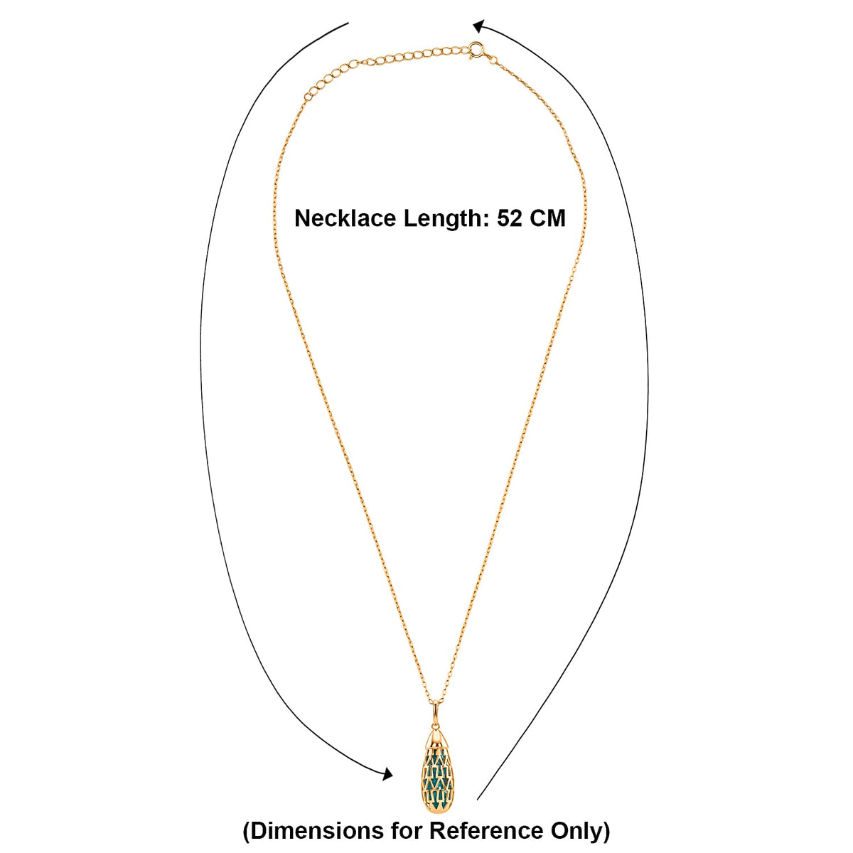 Blue Apatite Pendant with Chain (Size - 16-2 Ext) with Spring Ring Clasp in Yellow Gold Plated Sterling Silver 5.00 Ct. 8180615 5