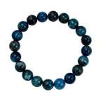 Blue Apatite Beads Stretchable Bracelet (Size 7.0) 170.00 Ct.