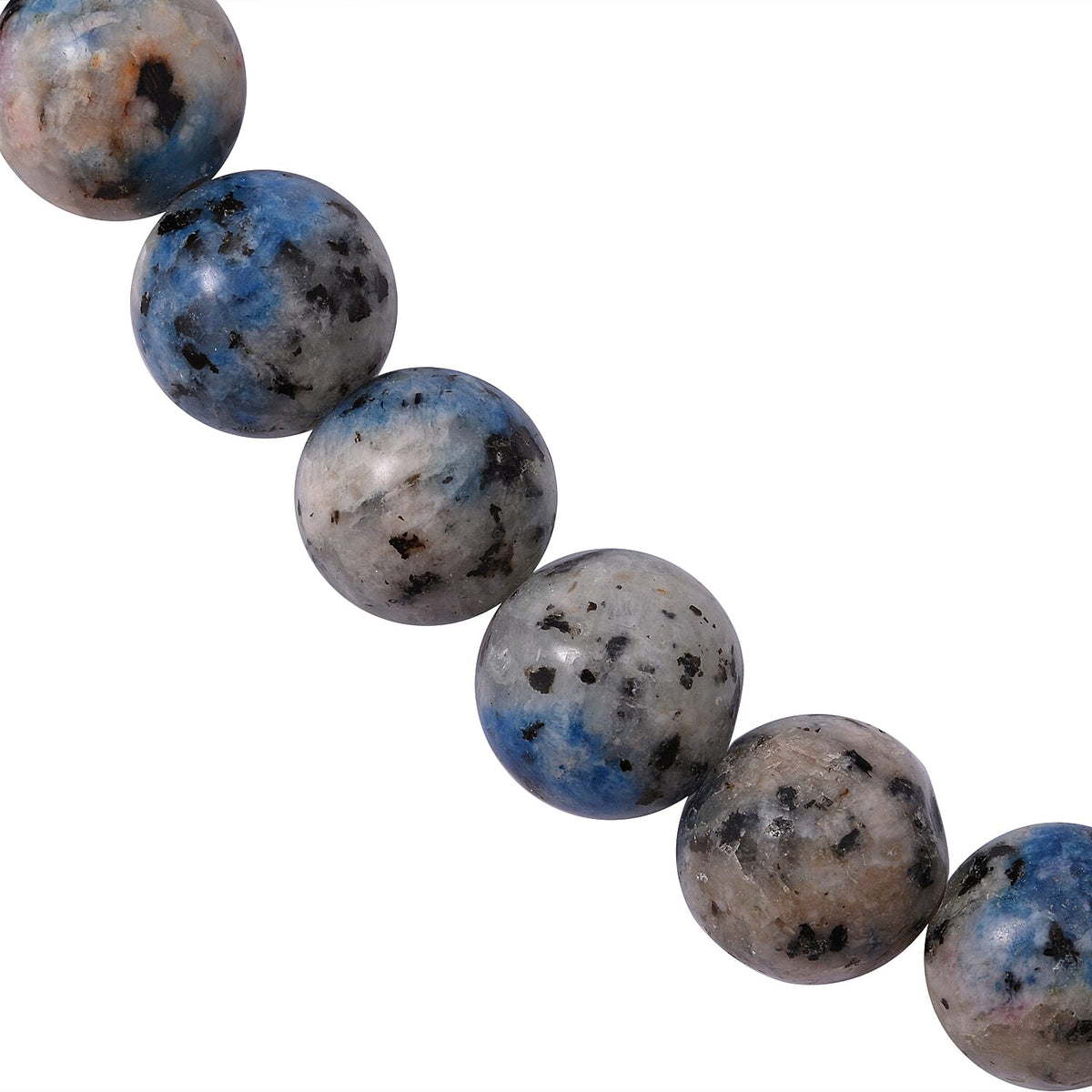 Blue Azurite Granite Necklace (Size - 20) with Lobster Clasp in Rhodium Overlay Sterling Silver 300.00 Ct. 8962130 2