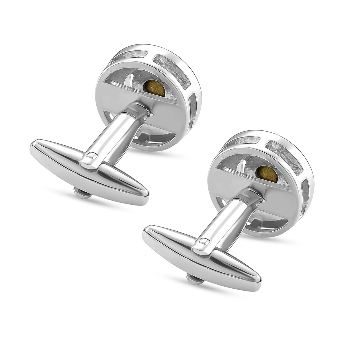 Blue Crystal CuffLink in Silver Colour Tone 8182888 5