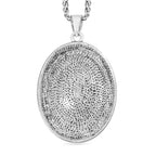Austrian Blue Crystal Pendant with Chain (Size - 29.5-2 Ext)