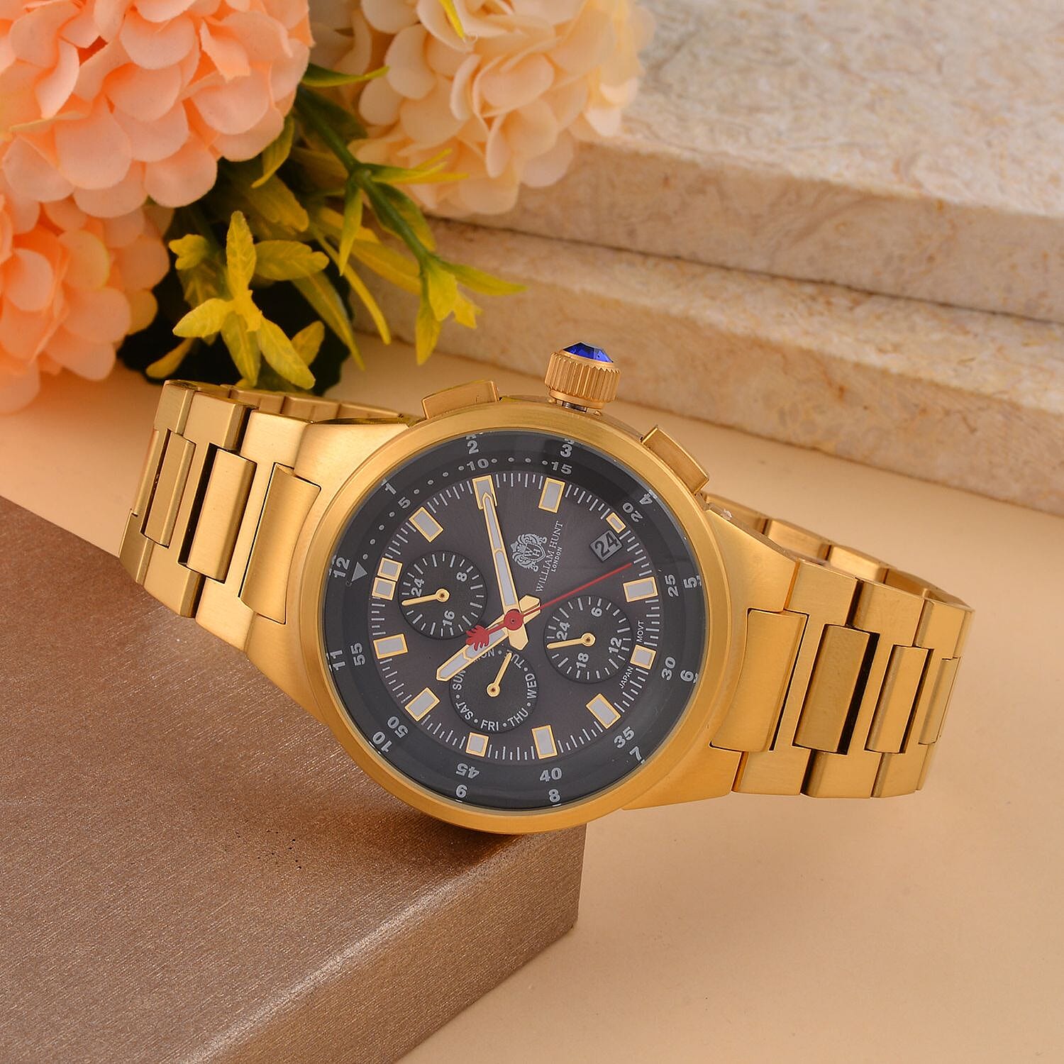 William Hunt Grey Dial 5 ATM Water Resistant Watch With Presentation Box 7703047 2