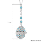Blue & White Austrian Crystal Necklace (Size - 24 with 2 Ext)