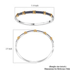 Blue Cubic Zirconia Criss Cross Bangle (Size - 7.5) 10.00 Ct.