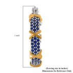Blue Cubic Zirconia Criss Cross Earring with Clasp 5.00 Ct.