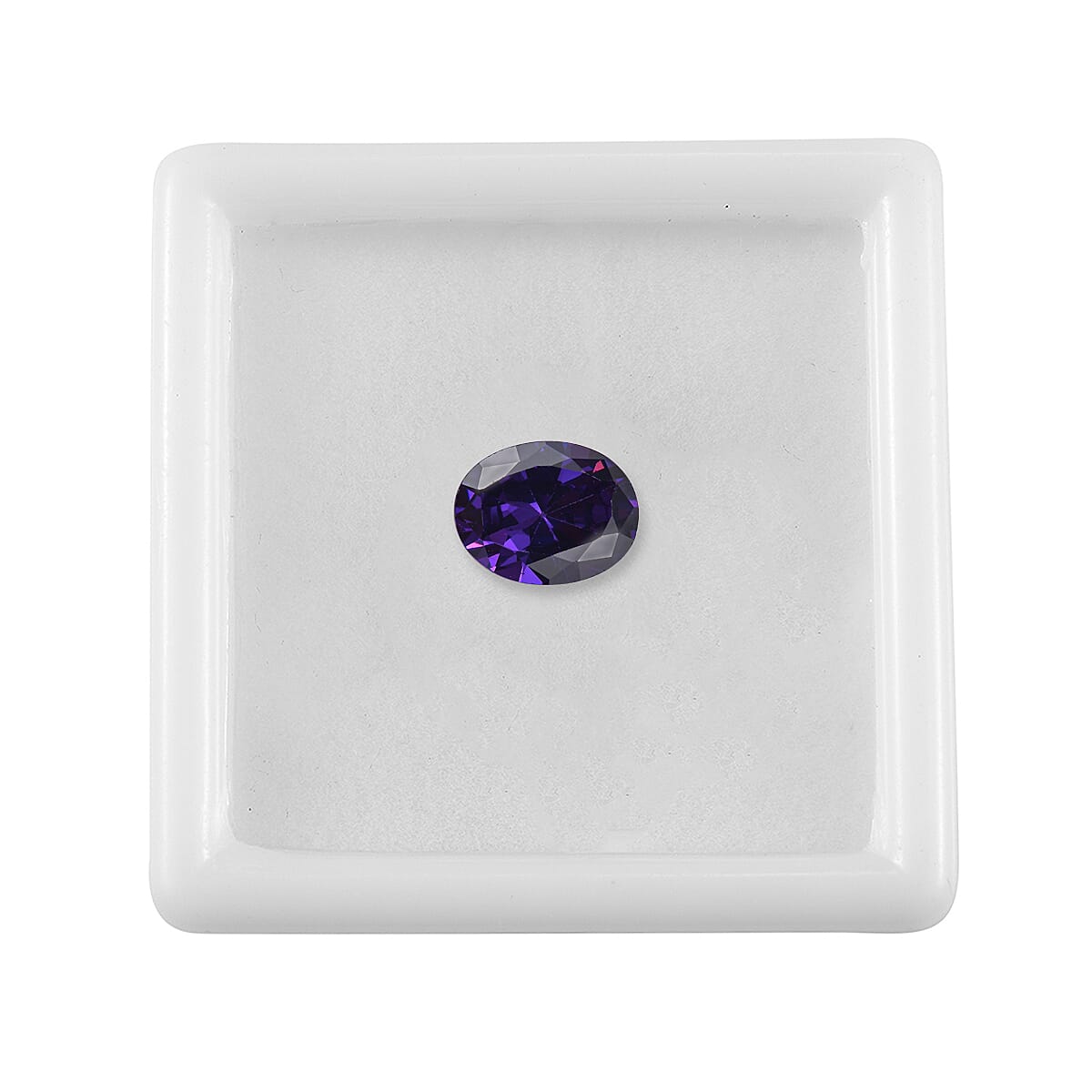 2.96 Ct. Blue Cubic Zirconia Loose Gemstone in Oval Shape 8063768 3