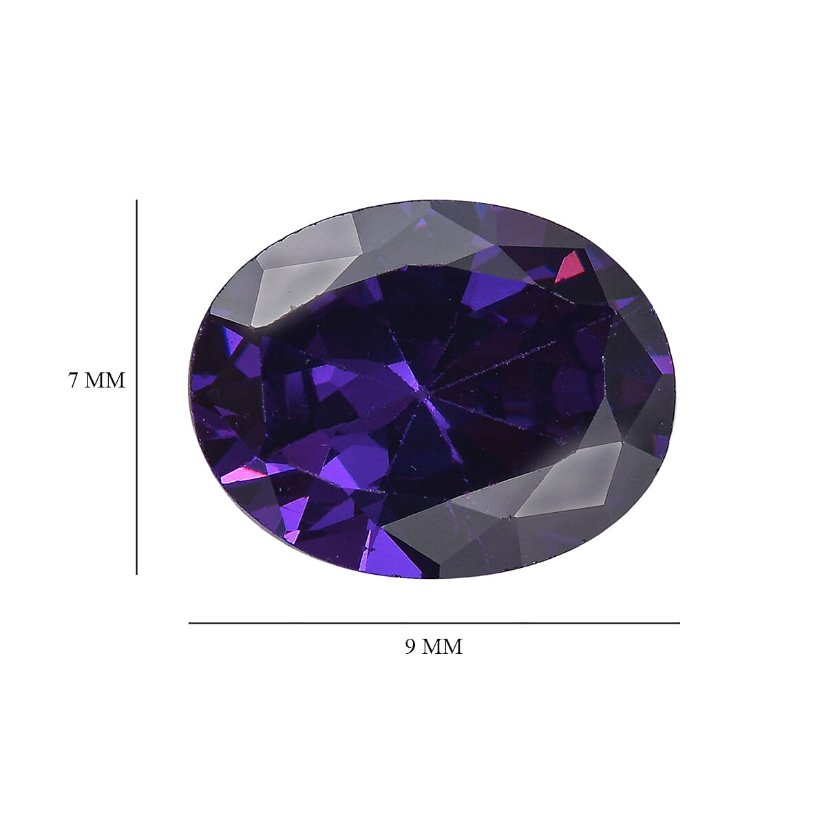 2.96 Ct. Blue Cubic Zirconia Loose Gemstone in Oval Shape 8063768 4