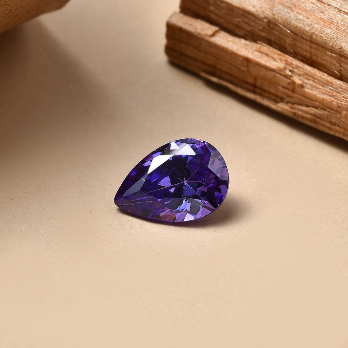 Blue Cubic Zirconia Pear 10X7 mm Gemstone, 2.90 Ct 8505909 2