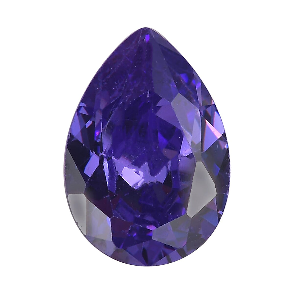Blue Cubic Zirconia Pear Shape Gemstone 2.88 Ct.